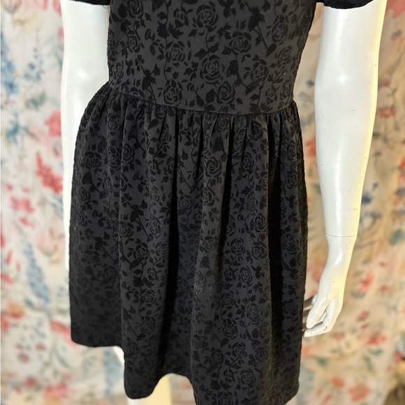 Vintage Necessary Objects Black Ruffled Puff Sleeve Mini Dress - Picture 4 of 11
